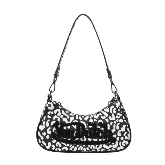 Von dutch black and white cheetah print shoulder bag NWT - Picture 1 of 3